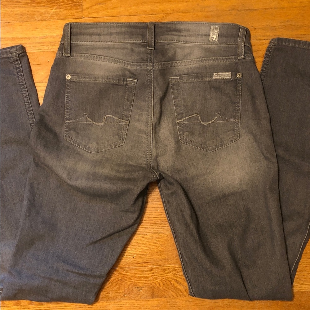 7 For All Mankind Size 25 Gwenevere Jeans - Charcoal Gray Like New!